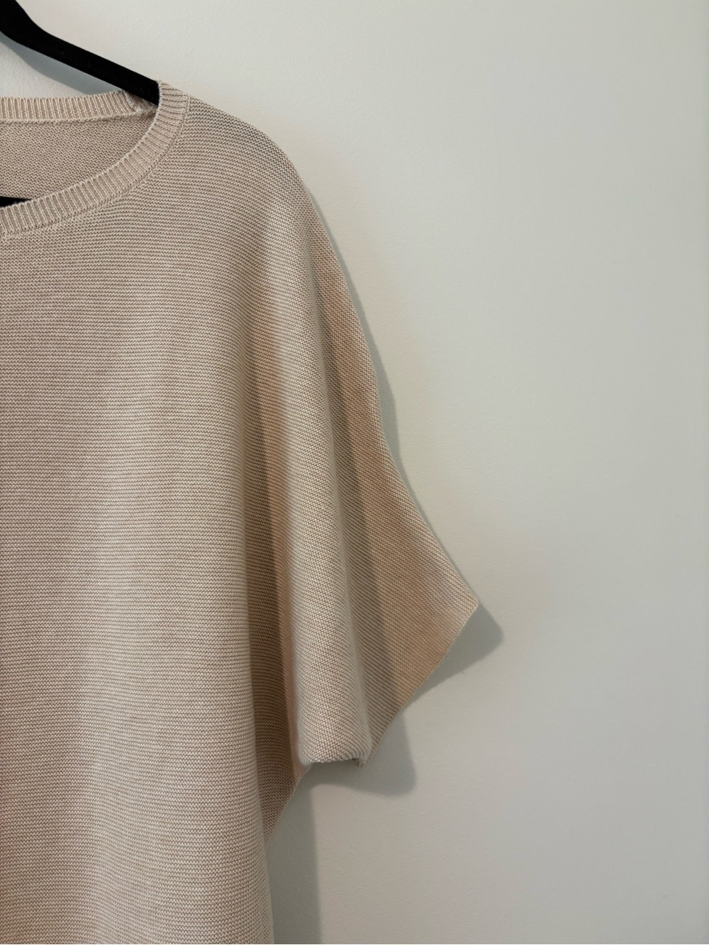 Quince Women's Short Sleeve Knit Sweater in Light Beige Size S Cotton - Picture 8 of 15
